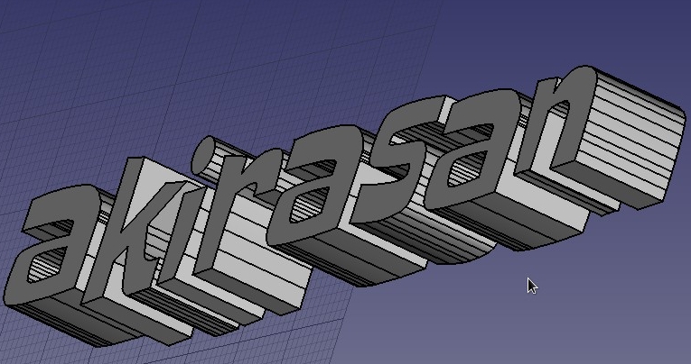 Texto en 3D con FreeCAD